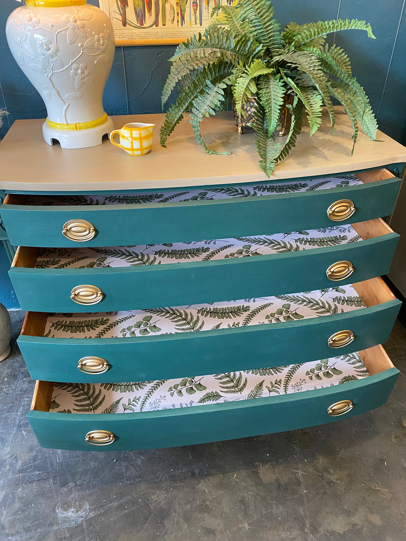 Emerald Green Four Drawer Chest by Drexel
