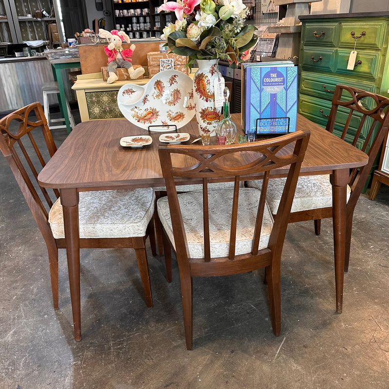 Mid Century Dining Table and Four Chairs