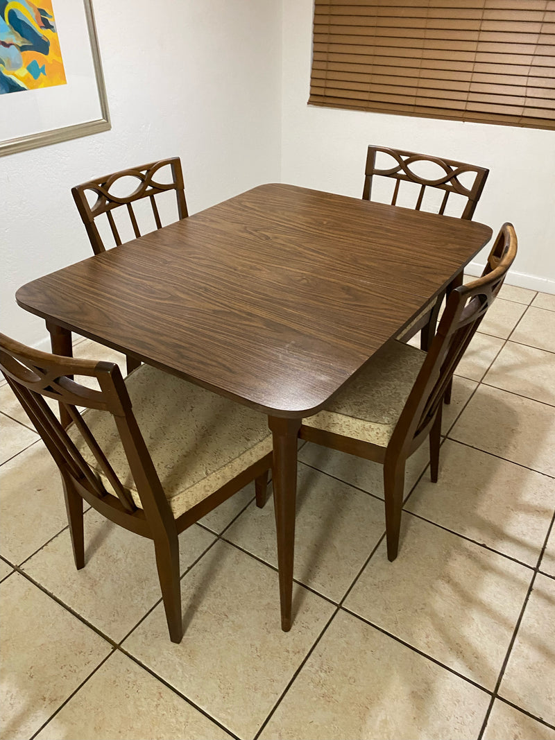 Mid Century Dining Table and Four Chairs