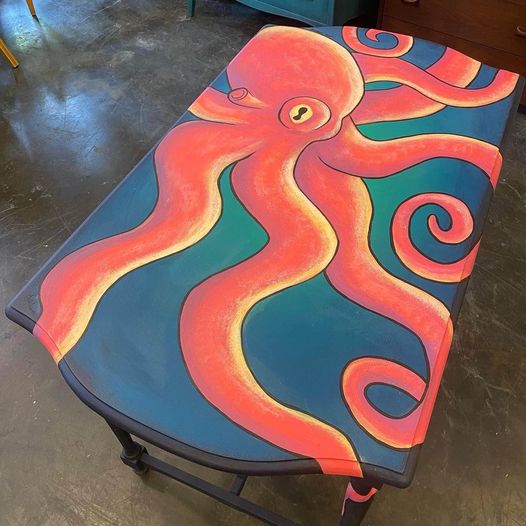 Writing Desk With Cool Octopus