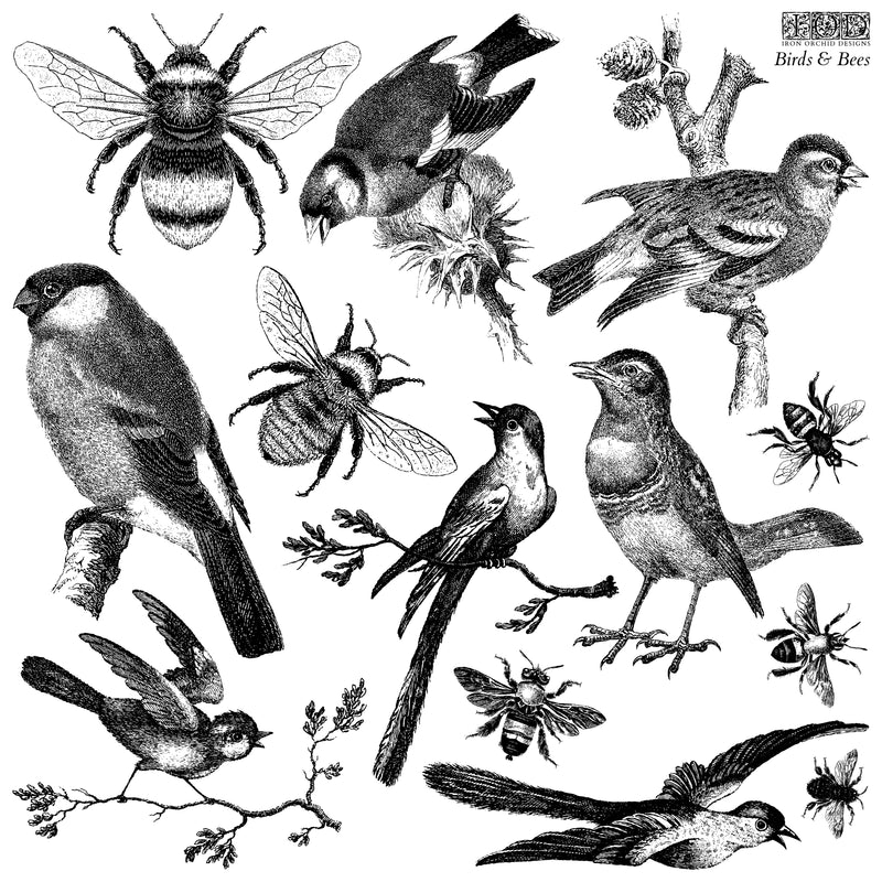 Birds and Bees IOD Stamp