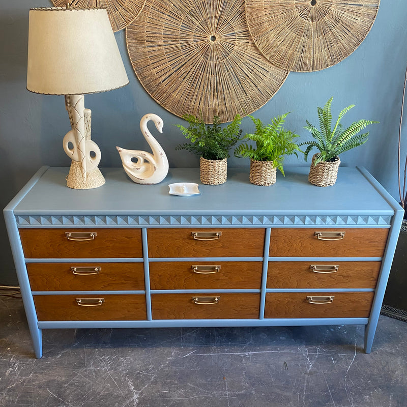 Cambrian Blue Triple Dresser by Broyhill