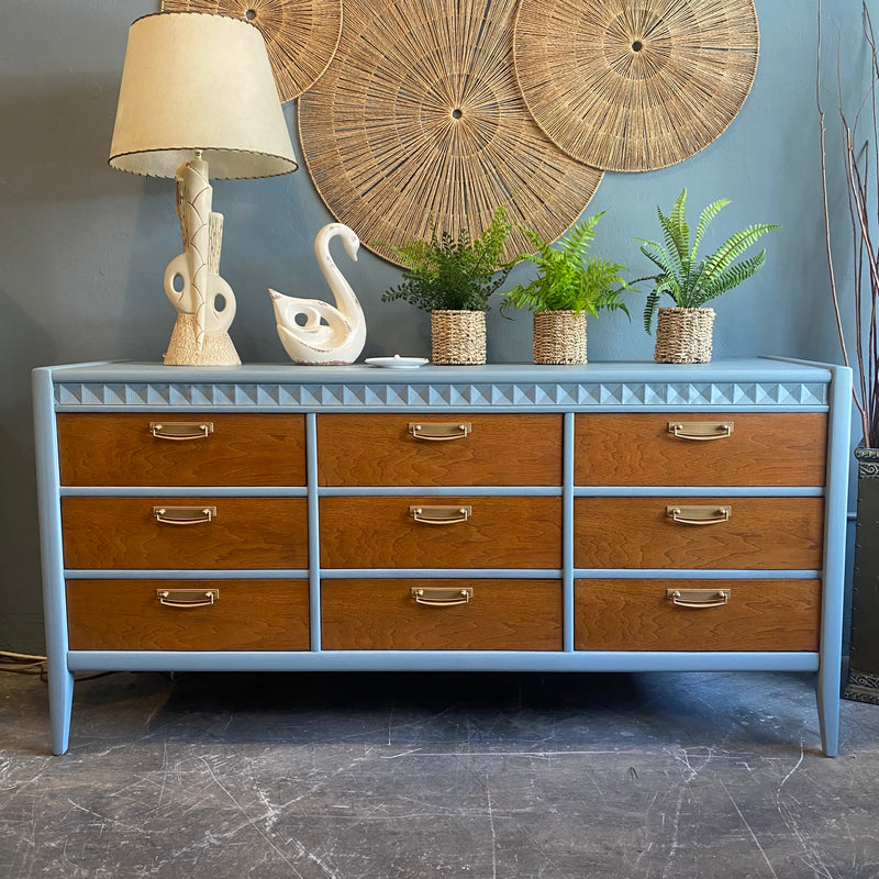 Cambrian Blue Triple Dresser by Broyhill