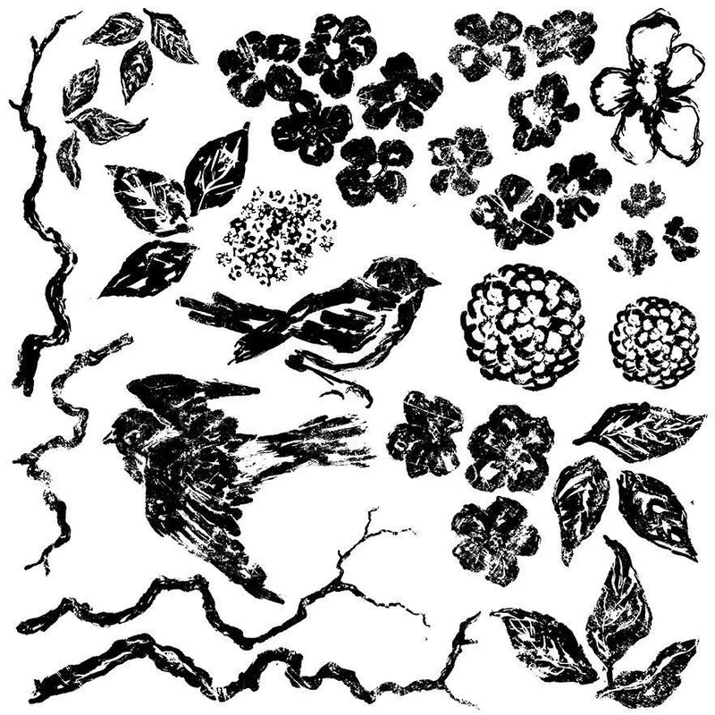 Birds, Branches and Blossoms IOD Stamp