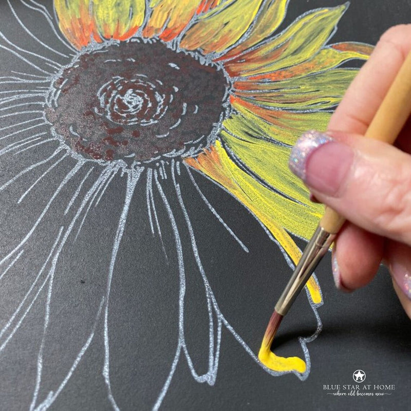 Sunflowers IOD Stamp